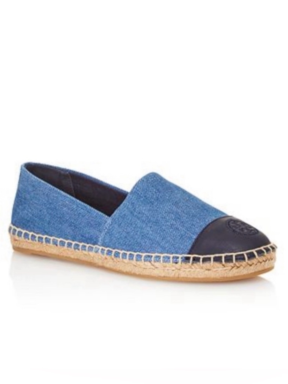 Tory Burch Color- Block Denim & Leather Espadrille - Picture 10 of 11